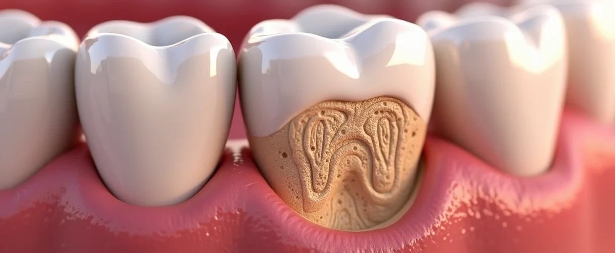 Representação ultra detalhada da dentina com canalículos visíveis protegendo a polpa dental