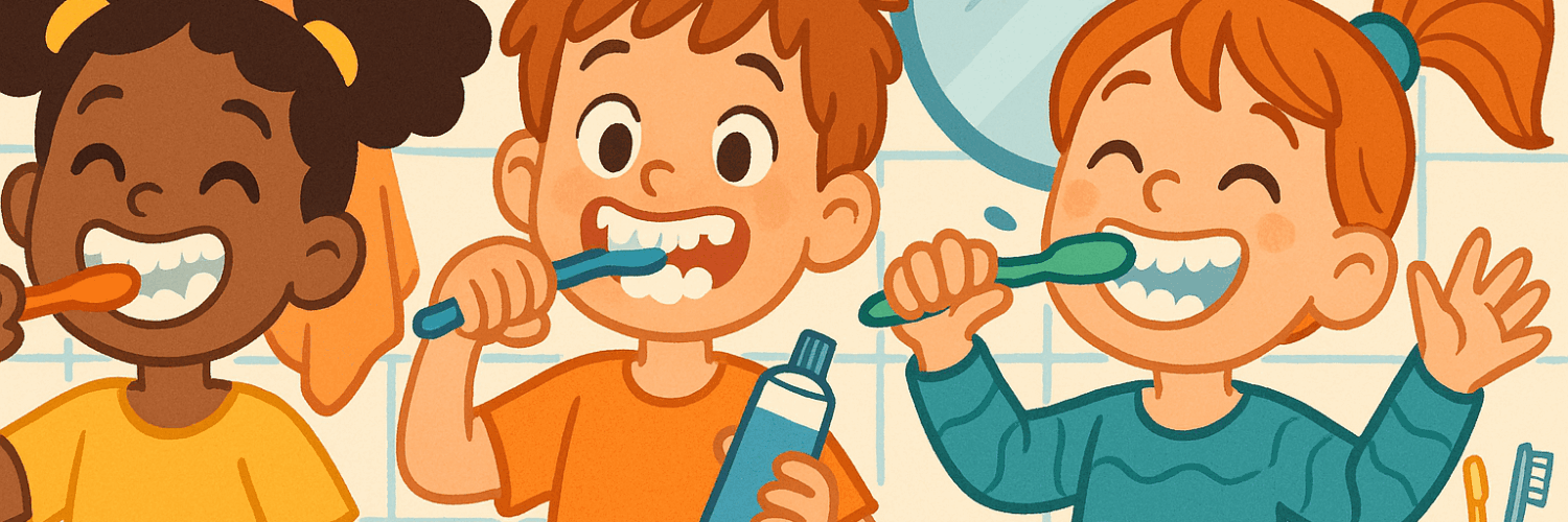 rotina de escovação divertida