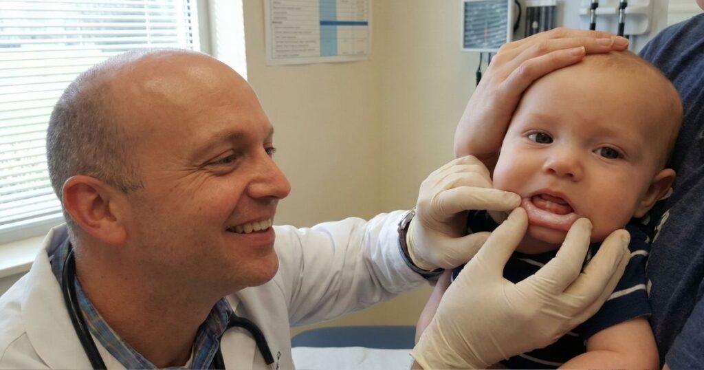 fotos da gengiva do bebê quando vai nascer dente